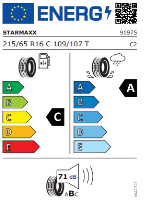 Starmaxx 215/65R16c TL 109/107T 8PR Provan ST860 Hafif Ticari Yaz Lastiği (2023)