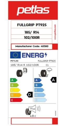 Petlas 185R14C 102/100R 8PR Full Grip PT925 Hafif Ticari Kış Lastiği (2023)