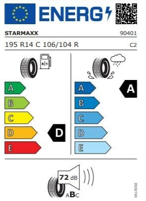 Starmaxx 195R14C 106/104 8PR Provan ST850 Plus Hafif Ticari Yaz Lastiği