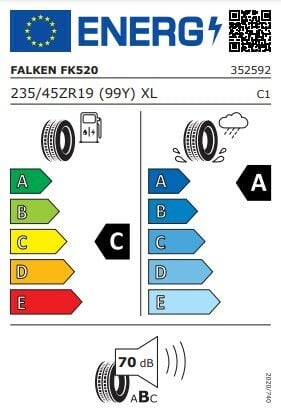 Falken Azenis FK520  235/45R19 TL 99Y XL Otomobil Yaz Lastiği (2023)