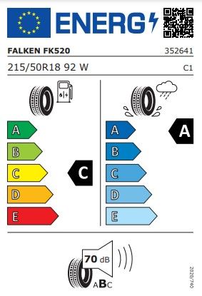 Falken  Azenis FK520 215/50R18 TL 92W Otomobil Yaz Lastiği (2023)