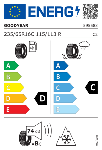 Goodyear 235/65R16C 115/113R Eagle Sport 4S Cargo Hafif Ticari Dört Mevsim Lastiği (2023)