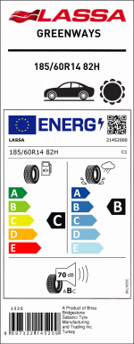 Lassa 185/60R14 82H Greenways Otomobil Yaz Lastiği (2021)