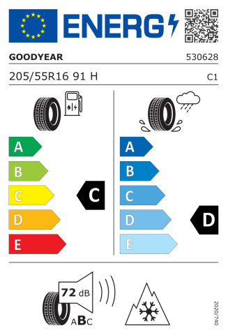 Goodyear UltraGrip8 205/55R16 91H M+S FP Otomobil Kış Lastiği (2023)