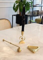 The Mia BRS0128 Brass Prinç Üçgen Puro Küllük