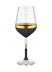 The Mia GLW0001 Glow Şarap Kadehi 6 Lı Set Siyah Gold