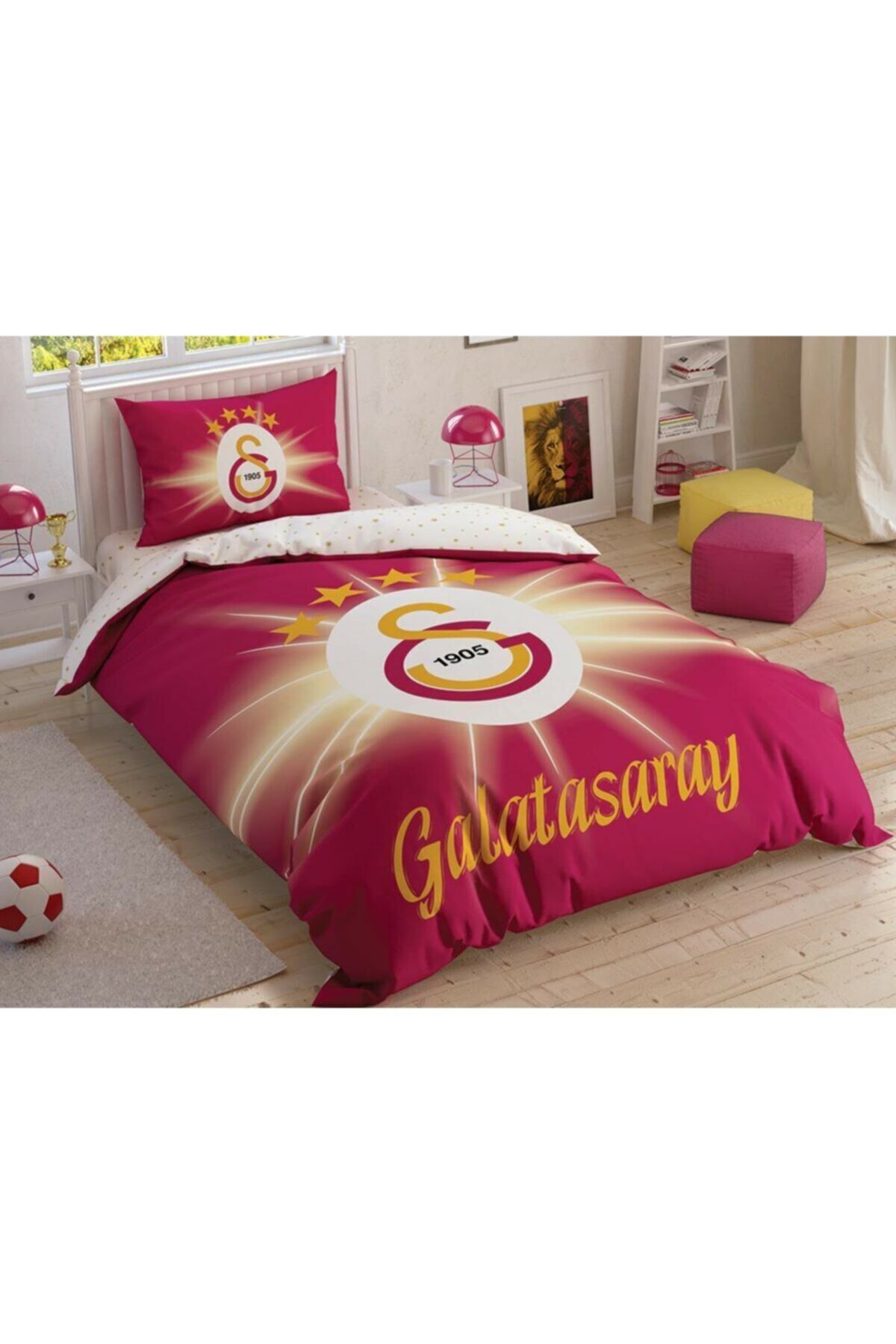 Taç Galatasaray Light Glow Tek Kişilik Lisanslı Nevresim Takımı