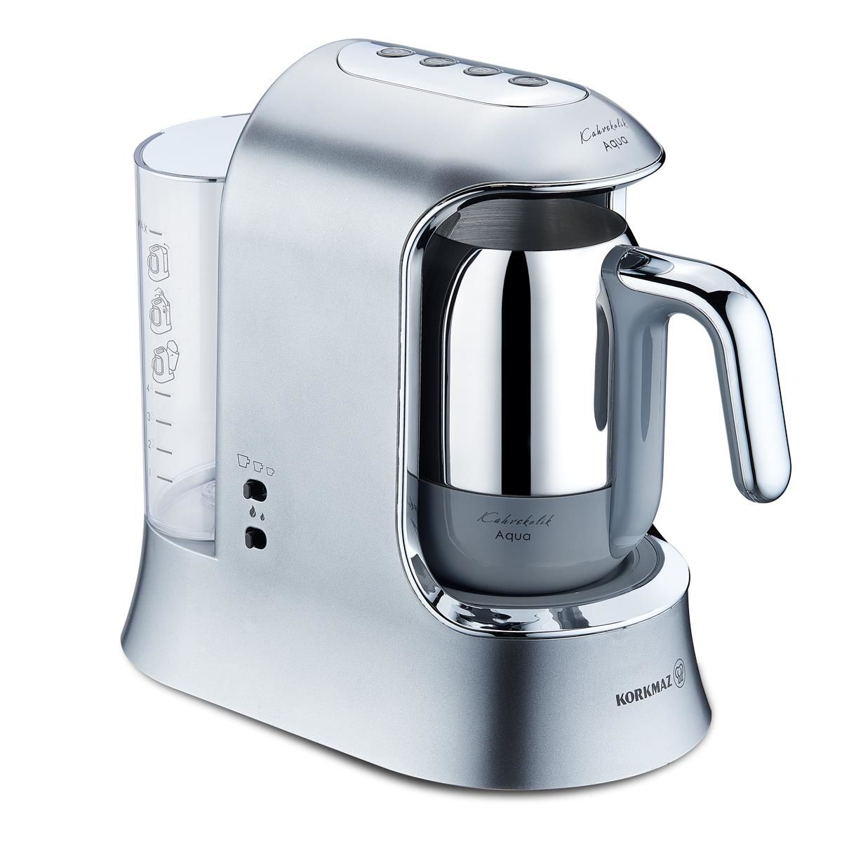Korkmaz A862-05 Kahvekolik Aqua Inox/Krom Kahve Makinesi