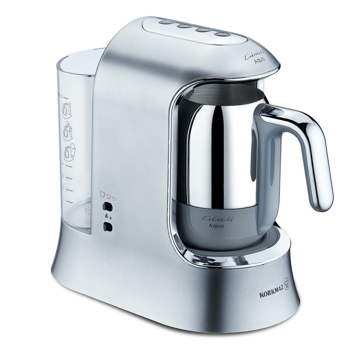 Korkmaz A862-05 Kahvekolik Aqua Inox/Krom Kahve Makinesi