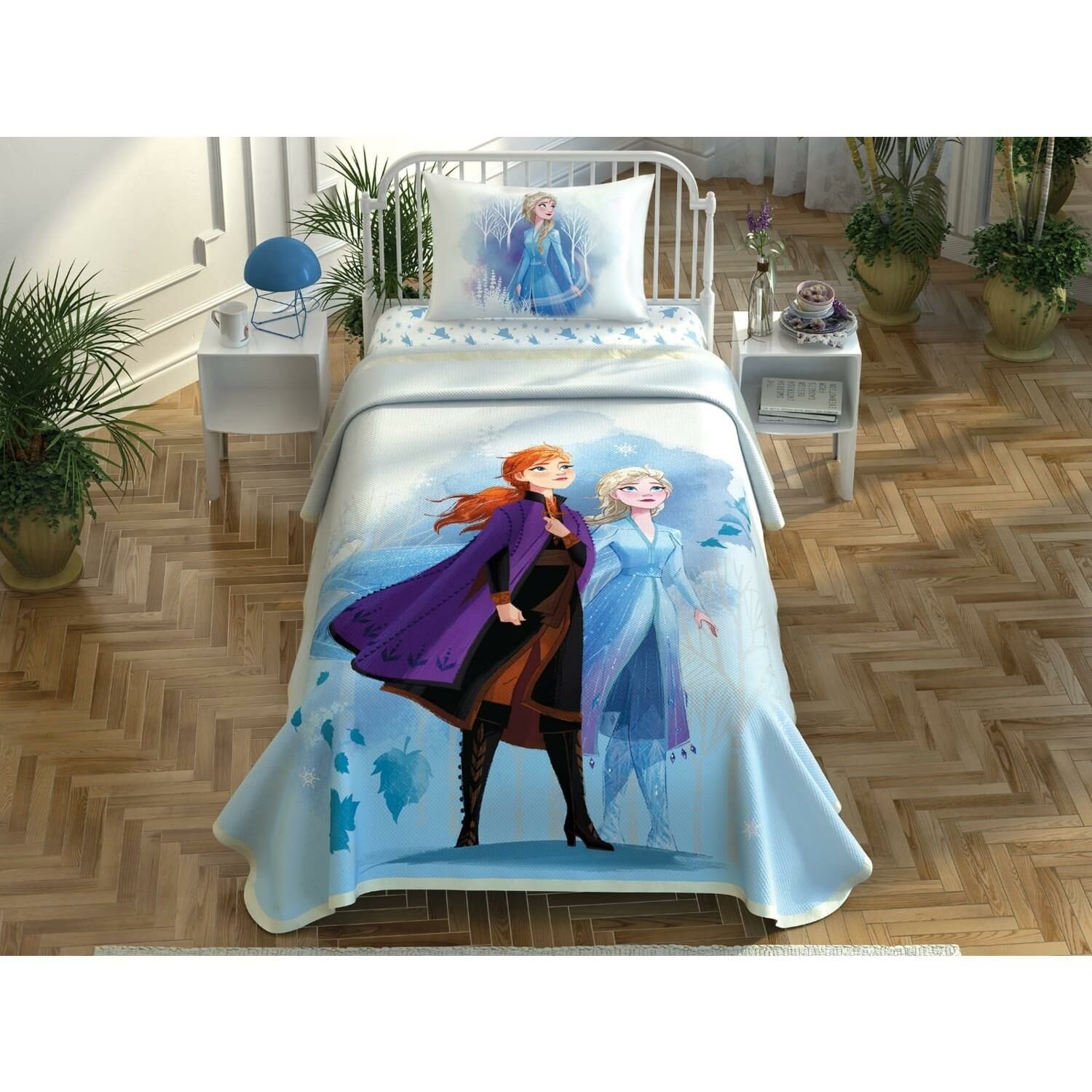 Taç Lisanslı Frozen 2 Sisters Pike Takımı Tek Kişilik