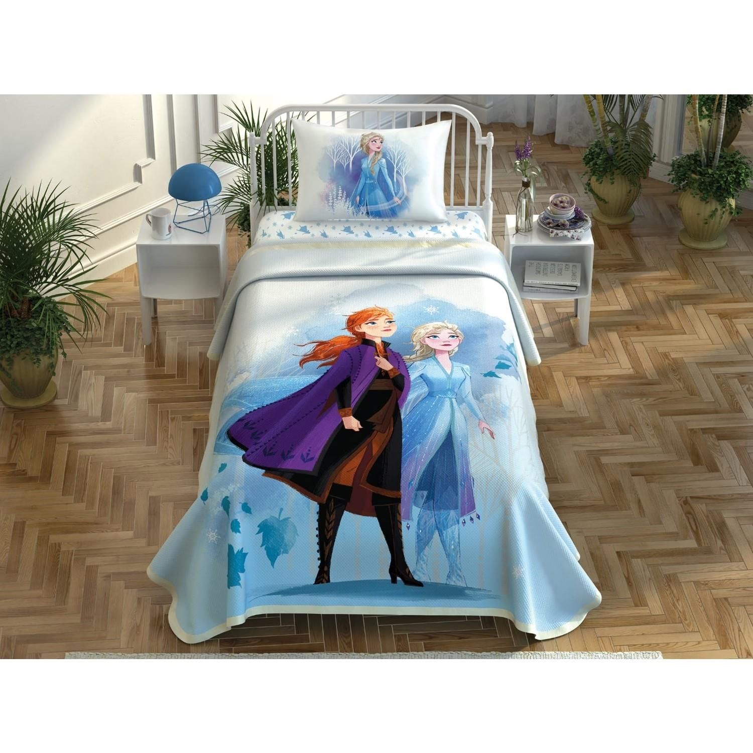 Taç Lisanslı Frozen 2 Sisters Pike Takımı Tek Kişilik