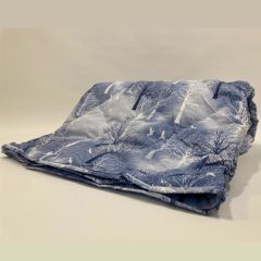 Lökçe Desenli Yorgan 115 x 215 Tek Kişilik Mavi Ağaç
