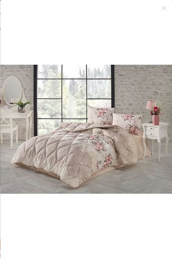 Kristal Light Rnf. Yaren Kahve Uyku Seti Çift Kişilik