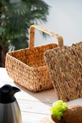 Acar 297 Kapaklı Hasır Piknik Sepeti 36 x 29 x 17 Cm