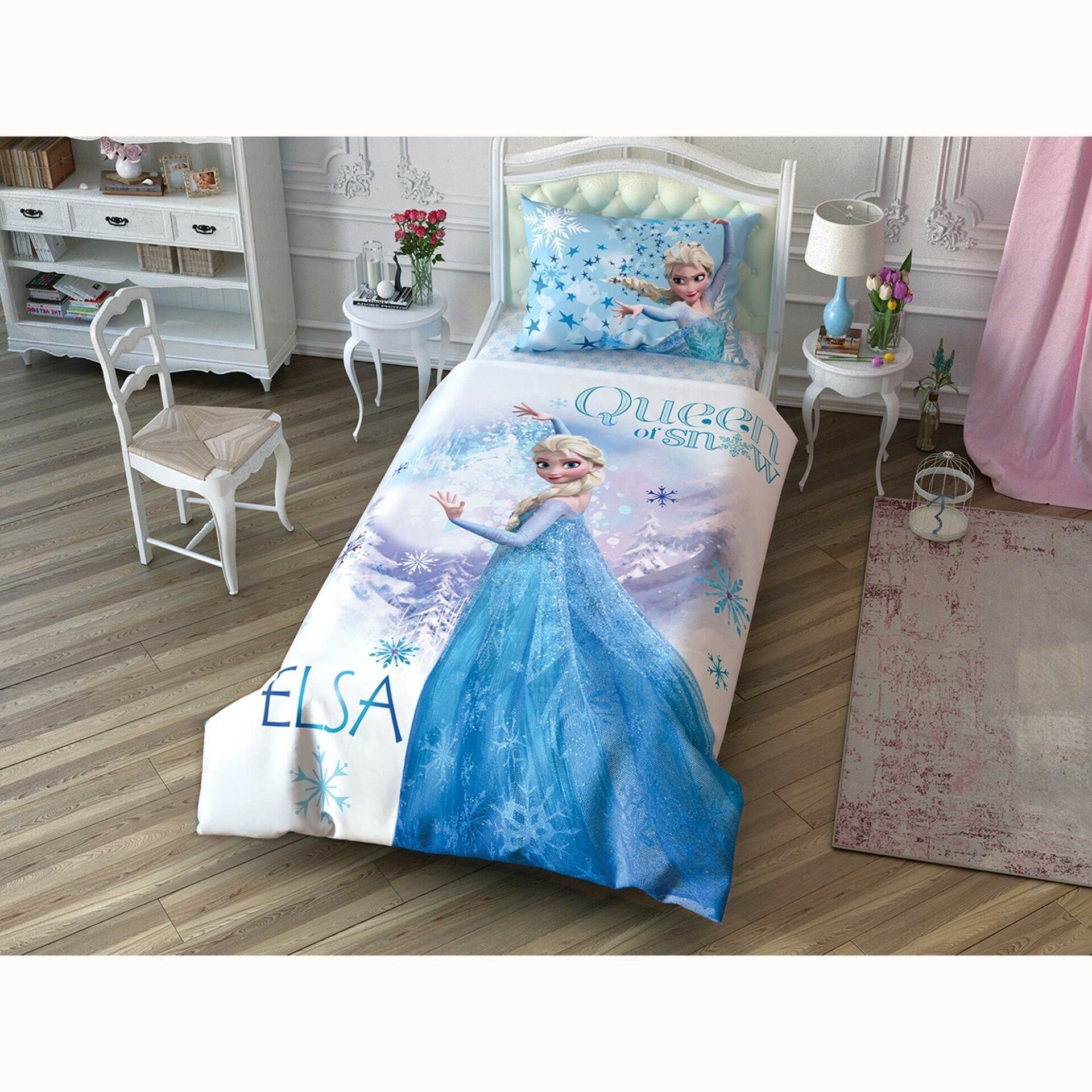 Taç Lisanslı Disney Frozen Çek Canlandır Tek Kişilik Nevresim Takımı
