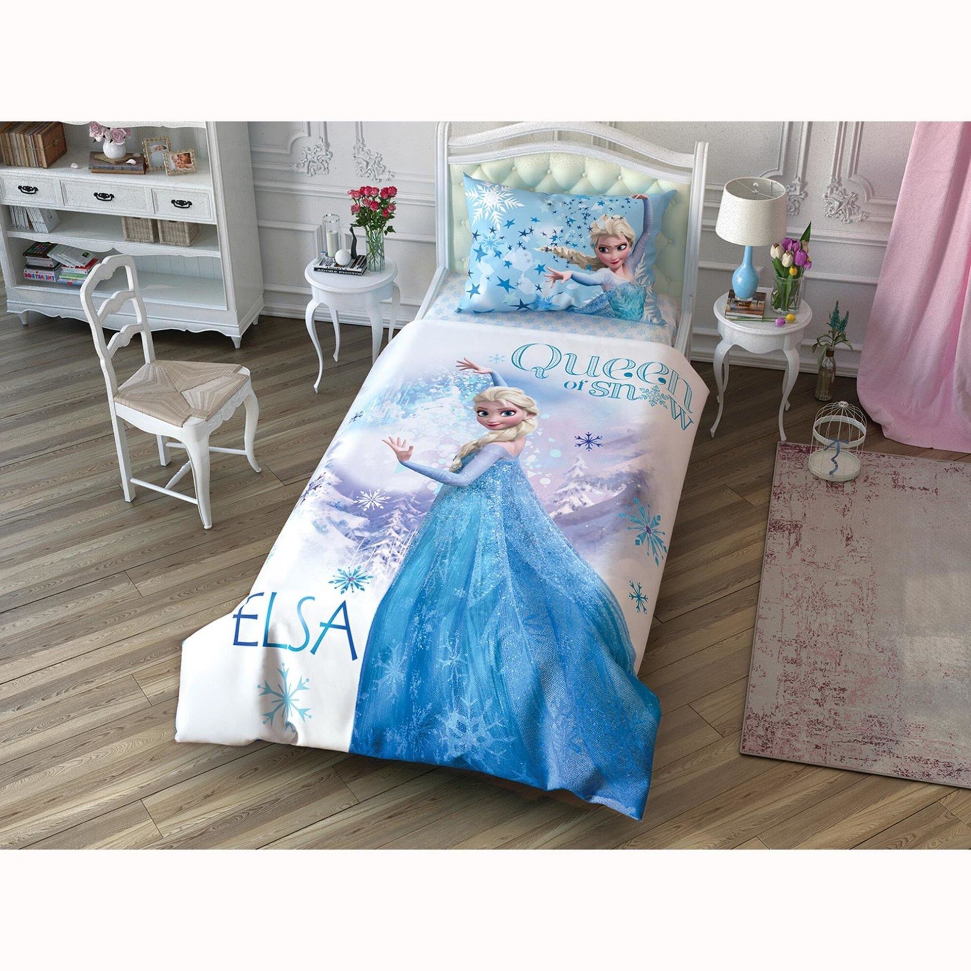 Taç Lisanslı Disney Frozen Çek Canlandır Tek Kişilik Nevresim Takımı