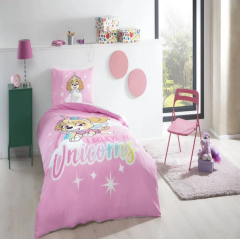 Taç Lisanslı Paw Patrol Skye Glitter Nevresim Takımı Tek Kişilik