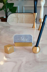 The Mia BRS0120 Brass Pirinç Masa Seti 3 lü