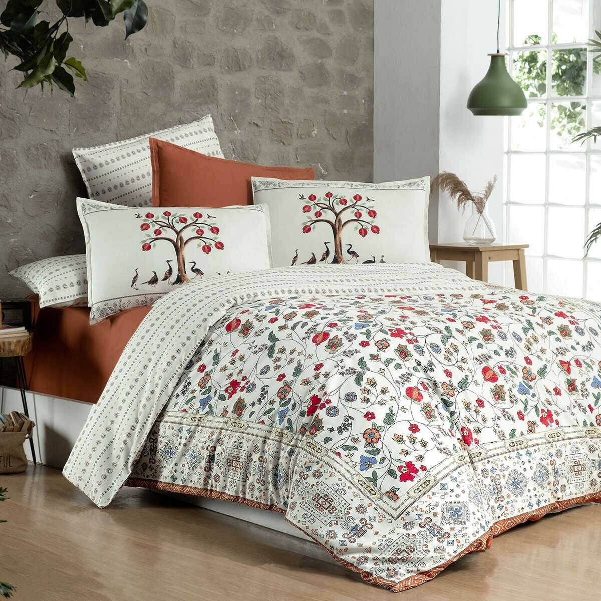 Sarev Nardugan V1 Fancy Poplin Nevresim Takımı King Size