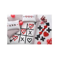 Taç Genç Modası Ranforce XOX V1 Kırmızı Çift Kişilik Nevresim Takımı