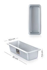 Acar 5772 Aliminyum Baton Dikdörtgen Kek Kalıbı 32 Cm