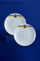 Kosova 3428 Fenerbahçe Porselen 2 Li Servis Tabağı 25 Cm