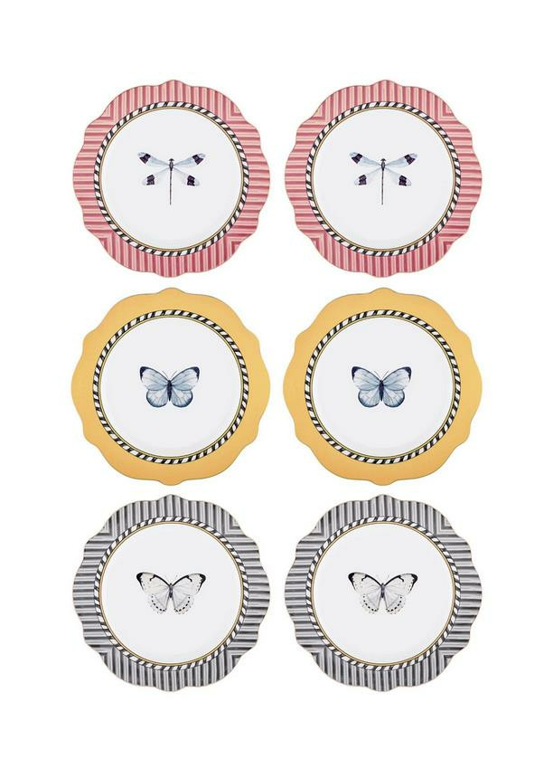 The Mia DNR0044 Mystique Pasta Tabağı 6 Lı Set - 21 cm