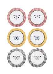 The Mia DNR0044 Mystique Pasta Tabağı 6 Lı Set - 21 cm