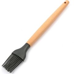 SLK-206 Bambu Saplı Silikon Hamur İşi Fırçası Siyah
