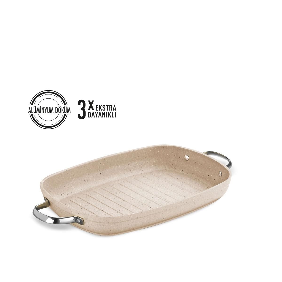 Korkmaz A1274 Granita İki Kulplu Grill Sote Tava 35x25