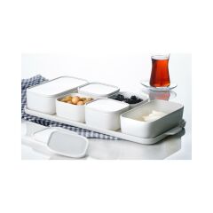 Acar 10874 Pure White 6 Lı Porselen Kahvaltılık