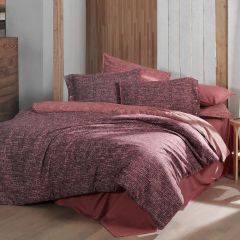 Sarev Glamis V2 Bordo Flanel Nevresim Takımı Tek Kişilik