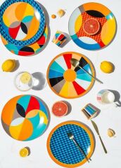 The Mia DNR0078 Shapes Servis Tabağı 6 Lı Set - 27 Cm