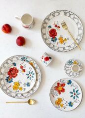 The Mia DNR0054 Fiore Servis Tabağı 6 Lı Set - 27 Cm