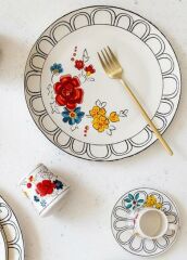 The Mia DNR0054 Fiore Servis Tabağı 6 Lı Set - 27 Cm