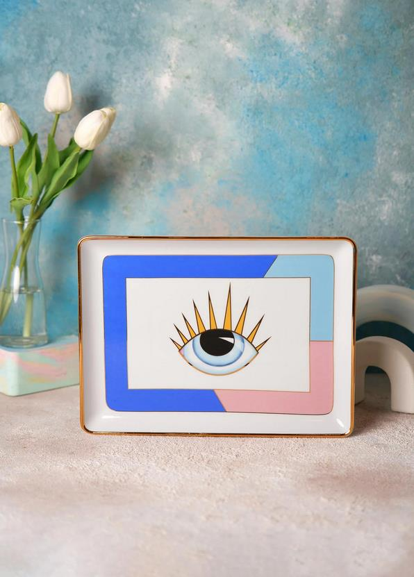 The Mia EYE001 Eye Dekoratif Tabak 27x20 Cm