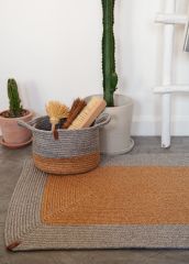 The Mia SPT0043 Jutte Dikdörtgen Halı Bambu Gri 60x90 Cm