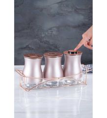 Acar 11647 3 Parça Standlı Cam Baharat Seti