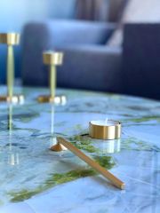 The Mia BRS0100 Brass Pirinç Mum Söndürücü & Tealight Set