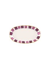 The Mia FEZ0041 FEZ 4 Lü Oval Servis Seti 10x17x4 Cm Mor
