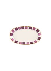 The Mia FEZ0041 FEZ 4 Lü Oval Servis Seti 10x17x4 Cm Mor