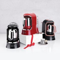 Korkmaz A862 Kahvekolik Aqua Kırmızı/Krom Kahve Makinesi