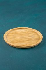 Acar 28 Bambu Yuvarlak Sunumluk Tabak 20 Cm