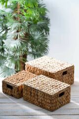 Acar 314 Wicker 3 Lü Dekoratif Hasır Sepet