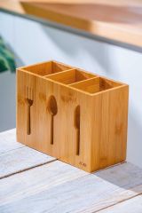 Acar 510 Bambu Çatal Kaşık Bıçak Standı 23 Cm