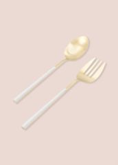 The Mia CKB0247 Bianco Salata Servis Takımı 2 Parça Gold