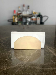 The Mia PCT0016 Peçetelik Gold Kaplama 16 x 8 Cm