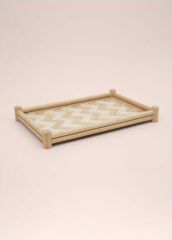 The Mia TPS0071 Wicker Bambu Tepsi 41x28 Cm