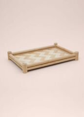 The Mia TPS0072 Wicker Bambu Tepsi 36x25 Cm