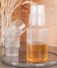 Acar 143 Cam Sürahi Seti 5 Prç 1200 ML + 4 Adet Bardak 300 ML